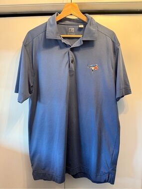 ✨ Toronto Blue Jays Cutter & Buck Prospect Textured Stretch Polo - Royal✨